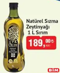 SIRIM NATÜREL SIZMA ZEYTİNYAĞI 1 L